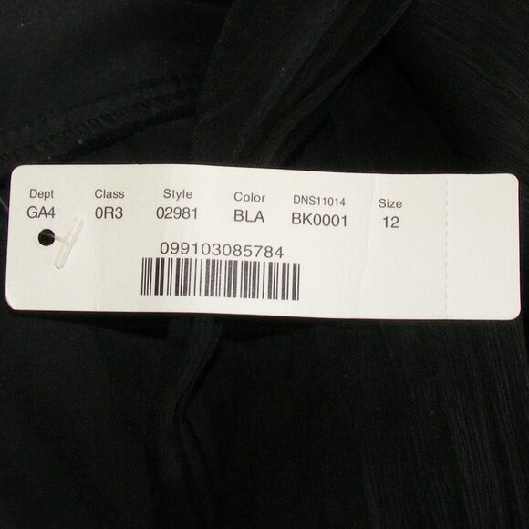 new J.CREW Silk Chiffon Dress, 12, Black, Babydoll, Cocktail/Party, V-neck - Picture 12 of 15